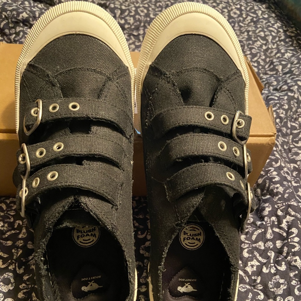 Black Rocketdog slip on shoes. Size 11 worn once.